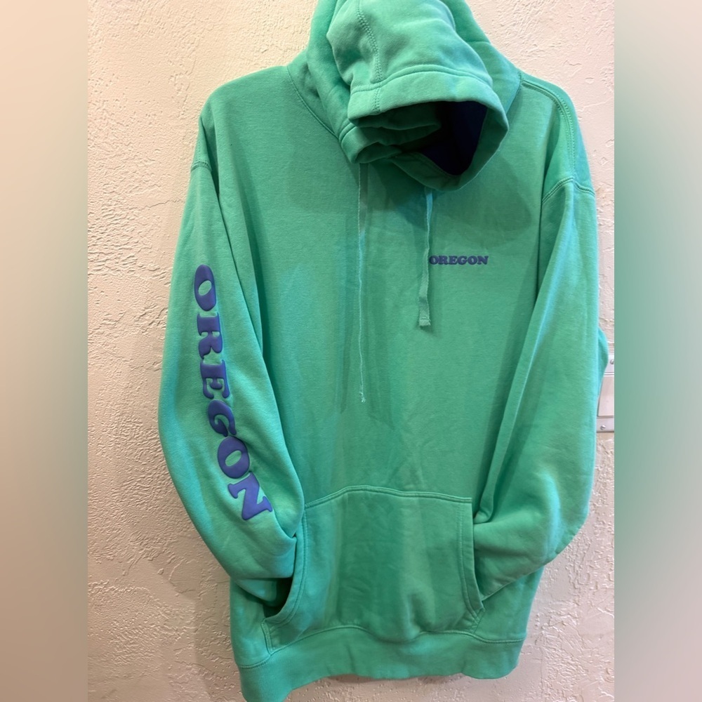Oregon Green and Purple Sweatshirt Hoodie Women’s Sz XL  OREGON